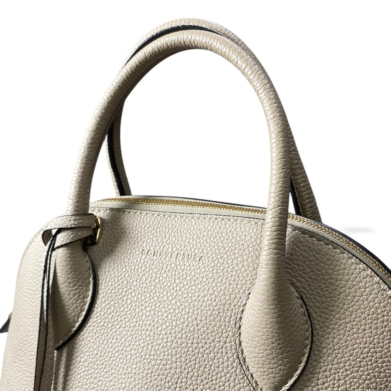 Bh20【美品】BONAVENTURA ボナベンチュラ エマバッグ 28 ハンドバッグ シュリンクレザー グレージュ レザー レディース 女性用k02i