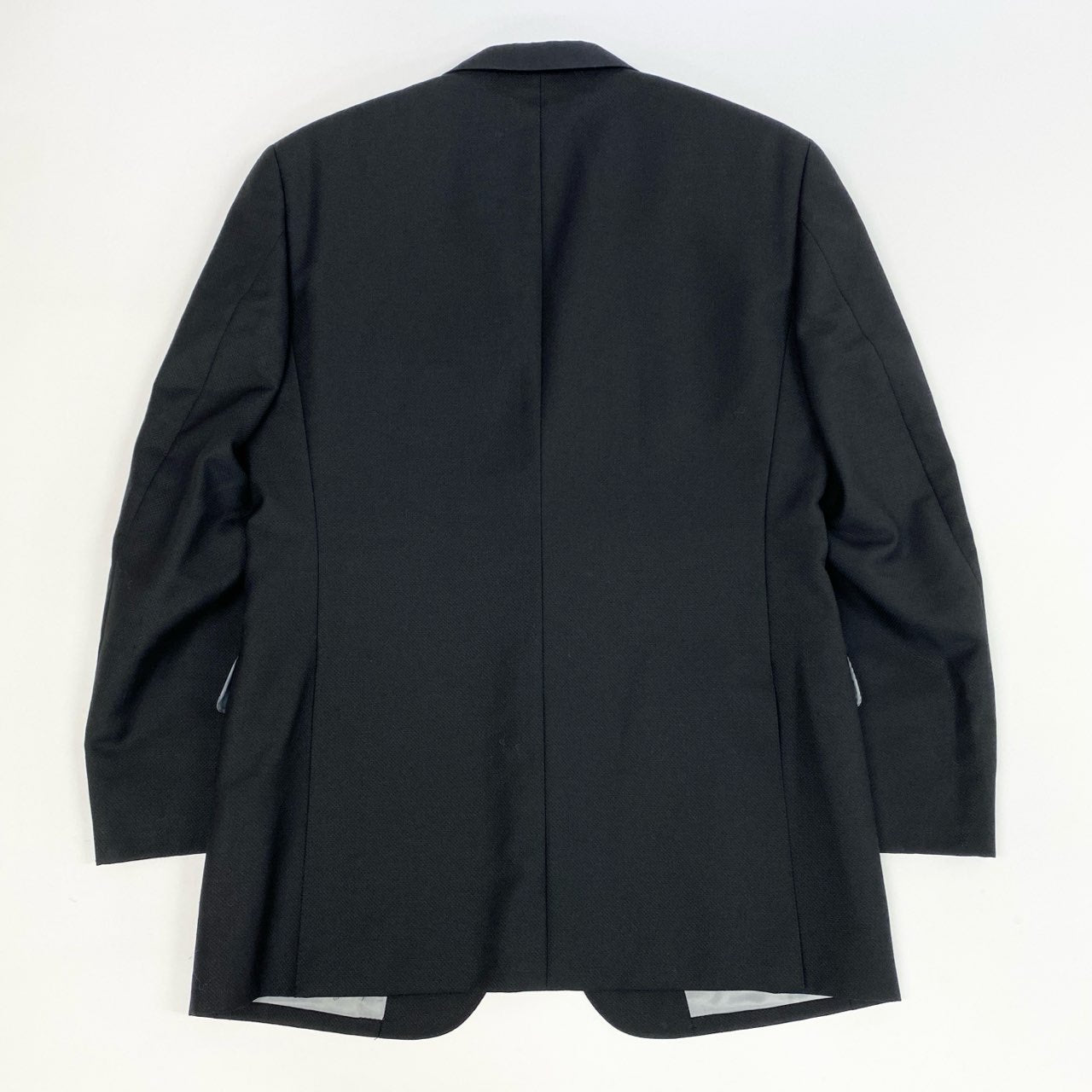 16k10 Aquascutum アクアスキュータム テーラードジャケット ブレザー 二釦 フォーマル 94A6サイズ ブラック メンズu02t