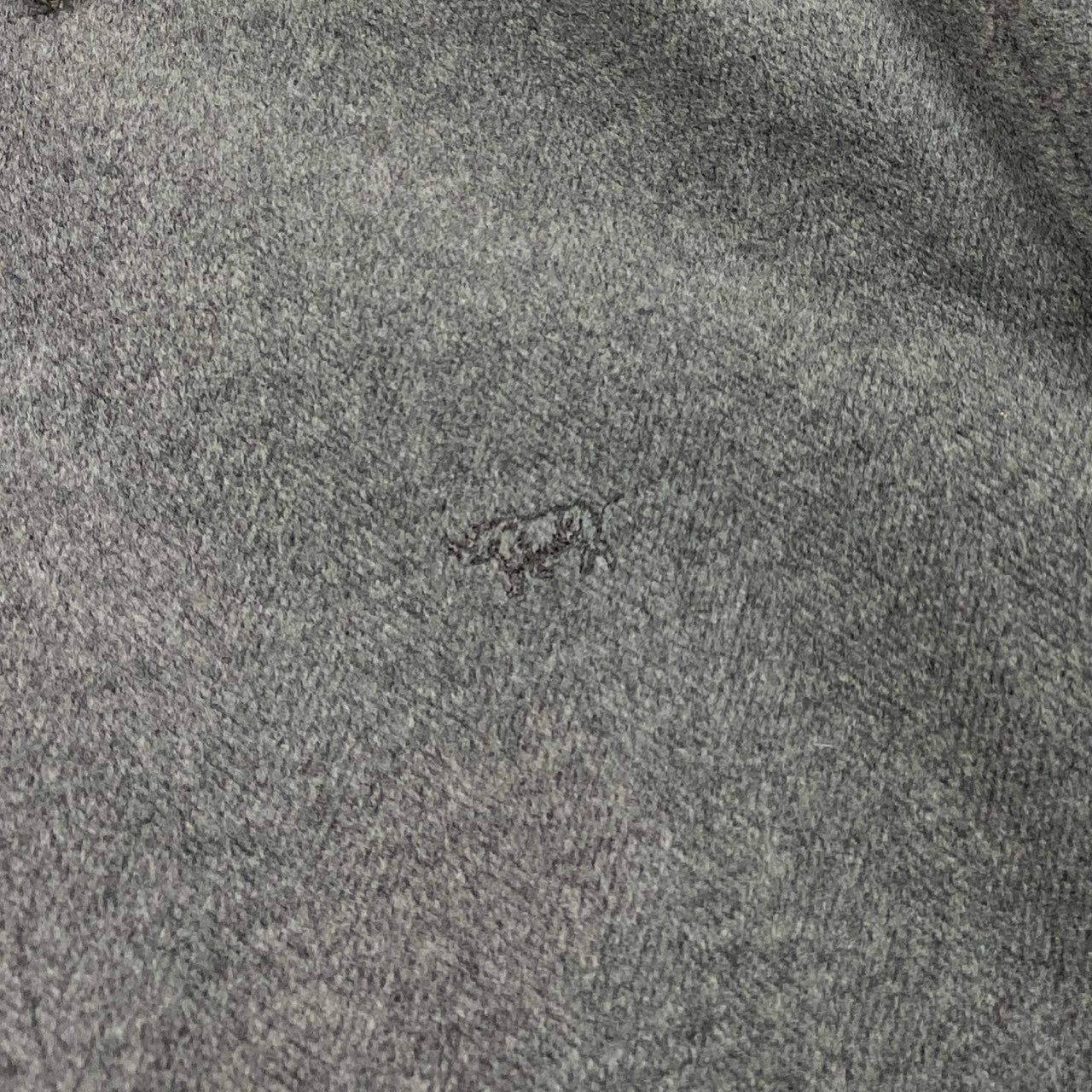 87l20 Papas パパス ロングコート ウールコート フード付き 胸元ロゴ刺繡 M グレー ウール メンズu02t