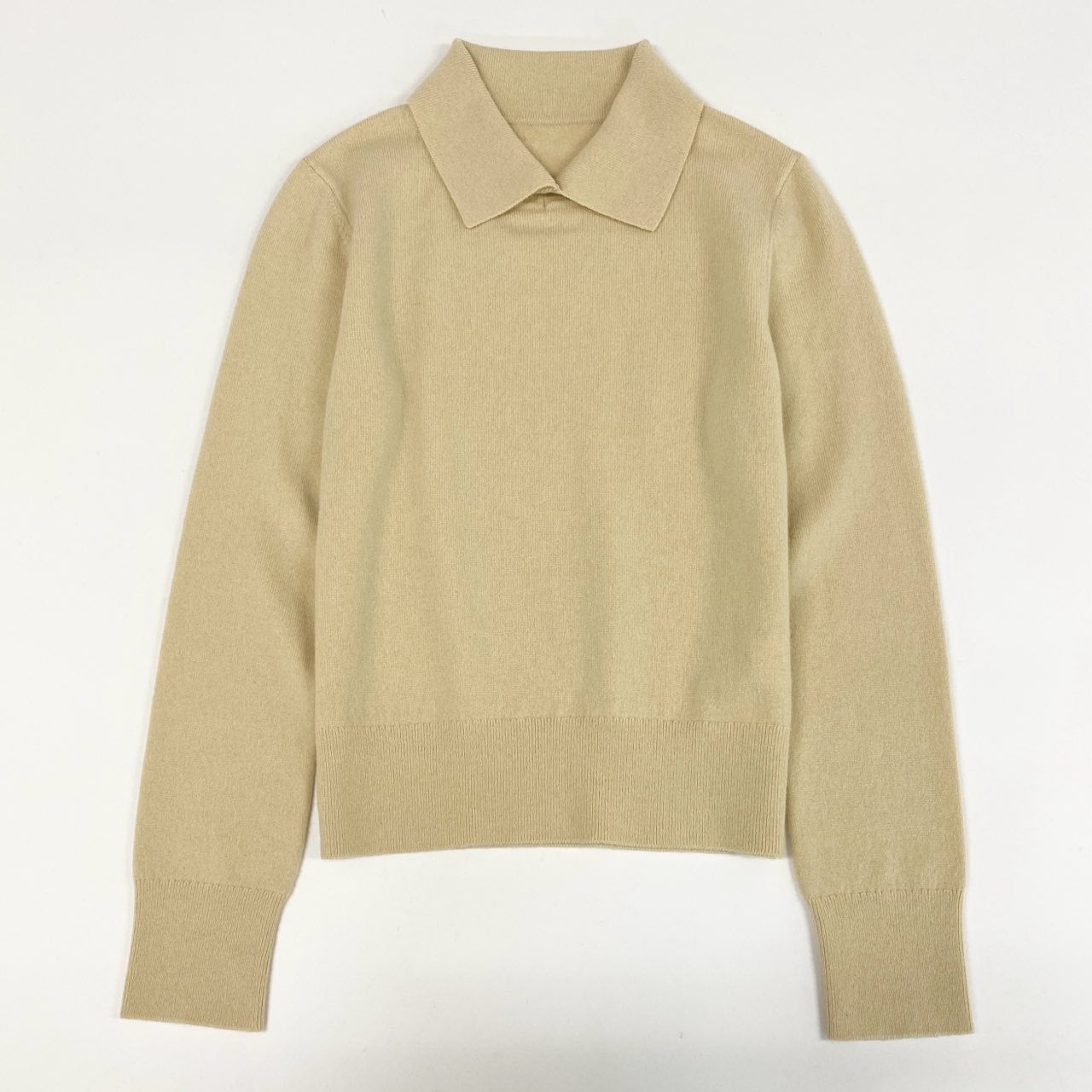 48l25 8 FOXEY フォクシー 42314 Knit Top Citrine シトリン 襟付きニット セーター ポロシャツ トップス サイズ38 イエロー レディース 日本製