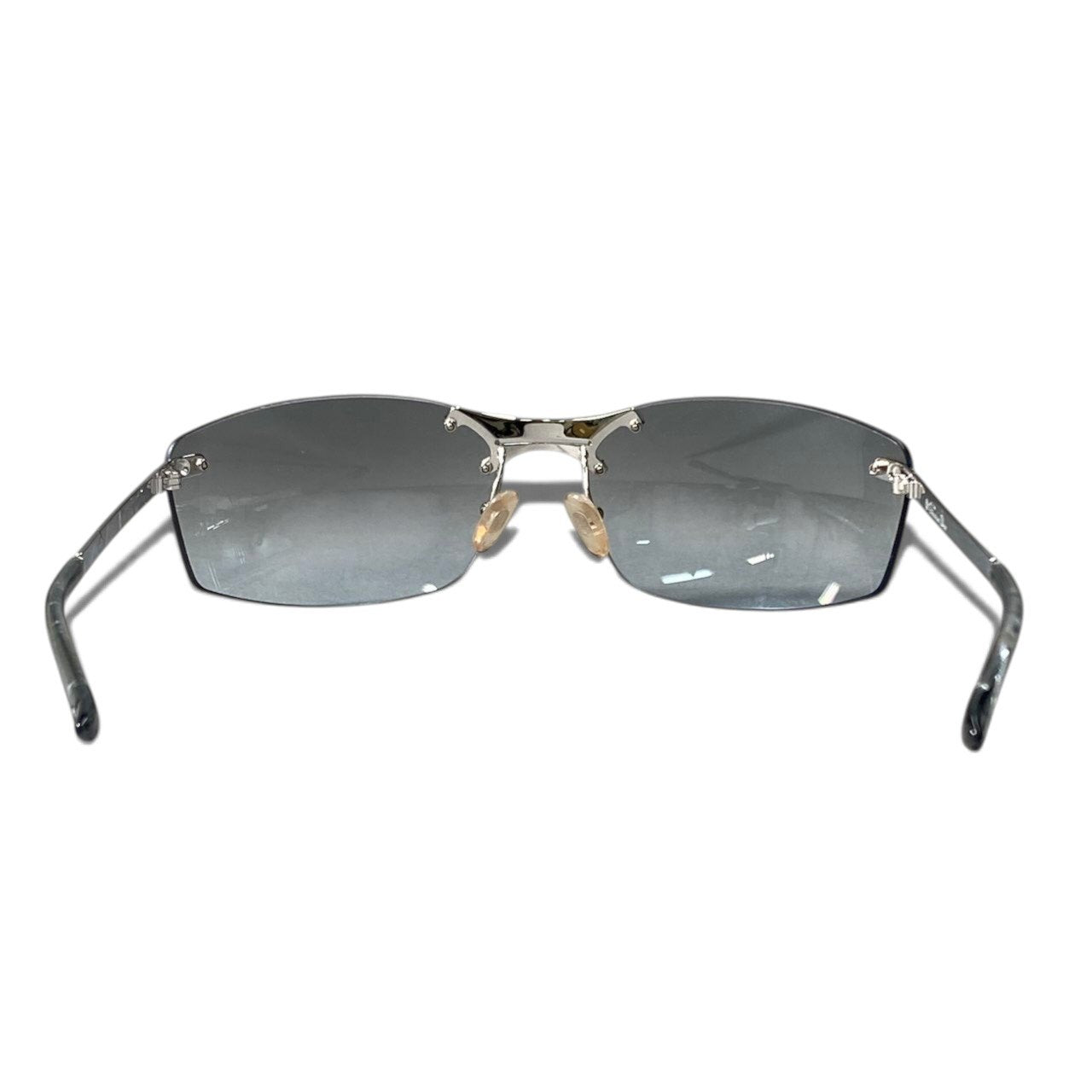 h12【美品】Christian Dior ストリートシック リムレスサングラス 星 65□15 120 グレー レディース 女性用ta1