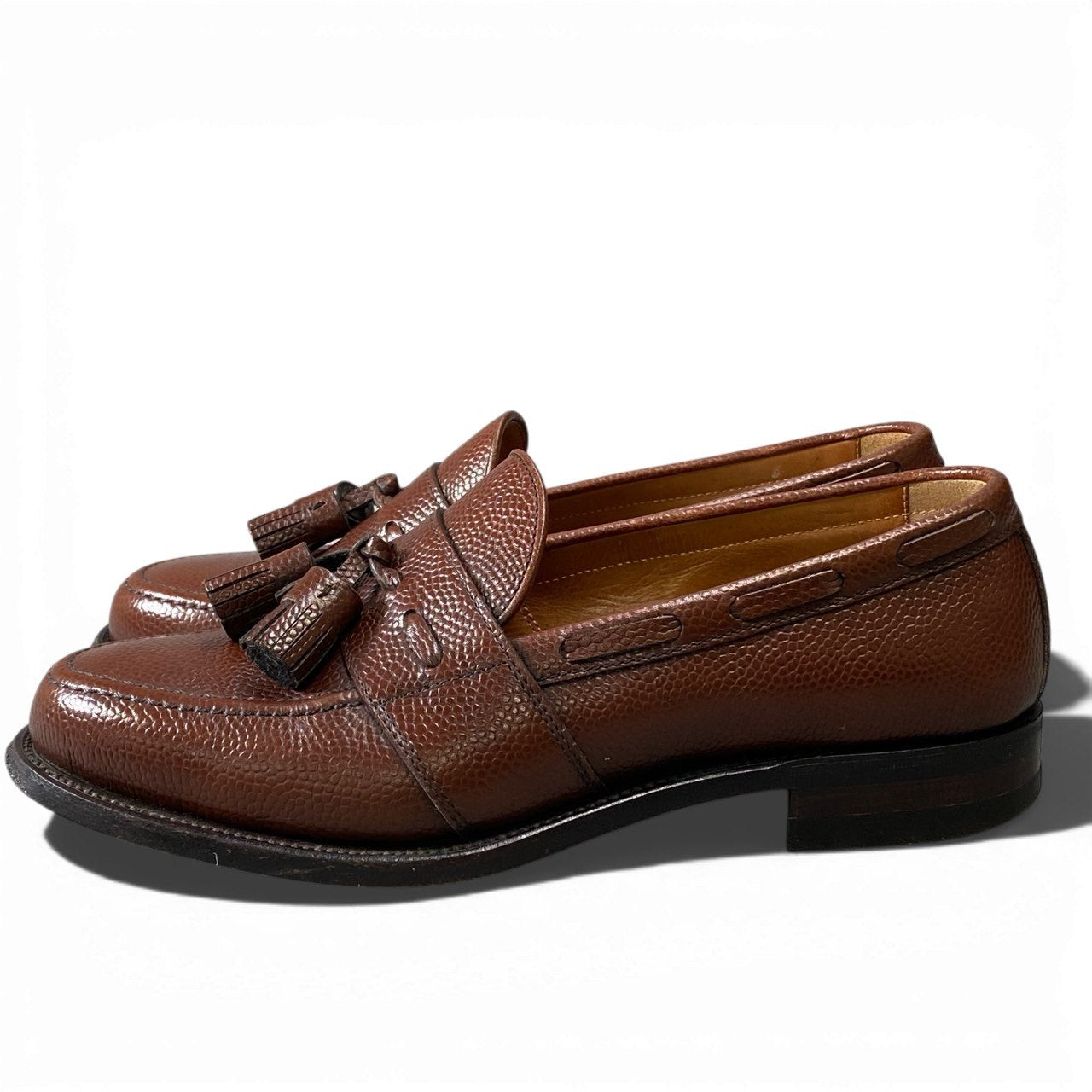 1a6 SCOTCH GRAIN スコッチグレイン HIROKAWA グッドイヤー製法 タッセルローファー レザーシューズ 革靴 25EE ブラウン レザー メンズ 男性用k02i