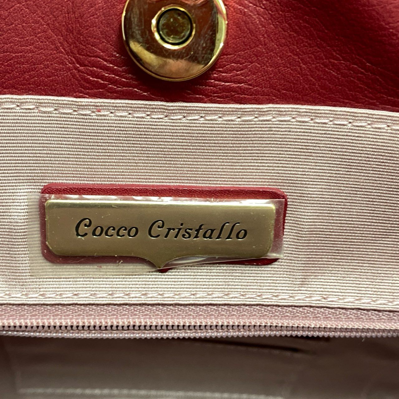 Fe18 《美品》 JRA認定☆ cocco cristallo コッコクリスターロ 本革 クロコダイルレザー センター取り トートバッグ マットクロコ ピンク レザー レディース 女性用 鞄