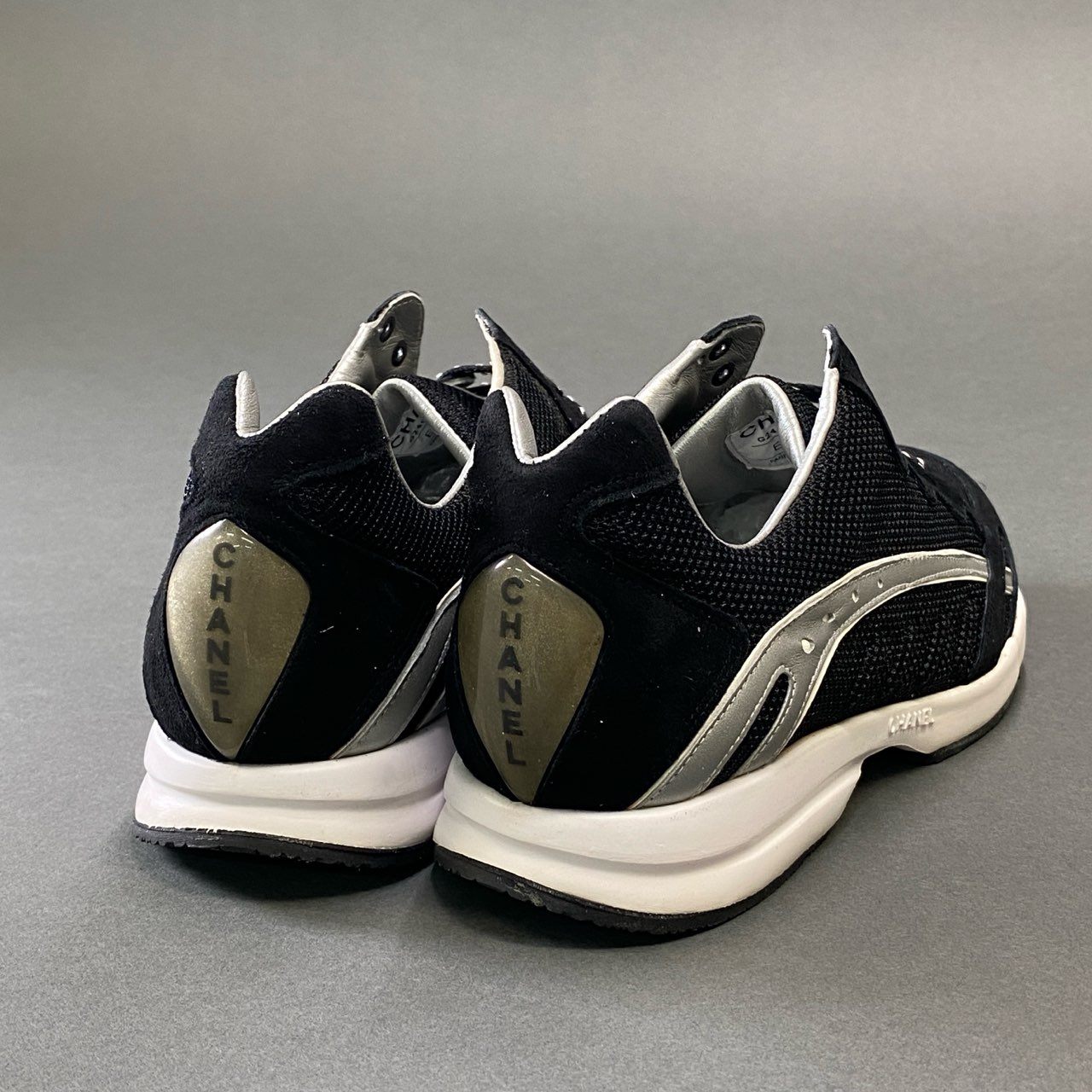 1g7《美品》 CHANEL SPORT シャネル スポーツ ココマーク スニーカー 37 ブラック ランニング シューズ トレーニング スペイン製
