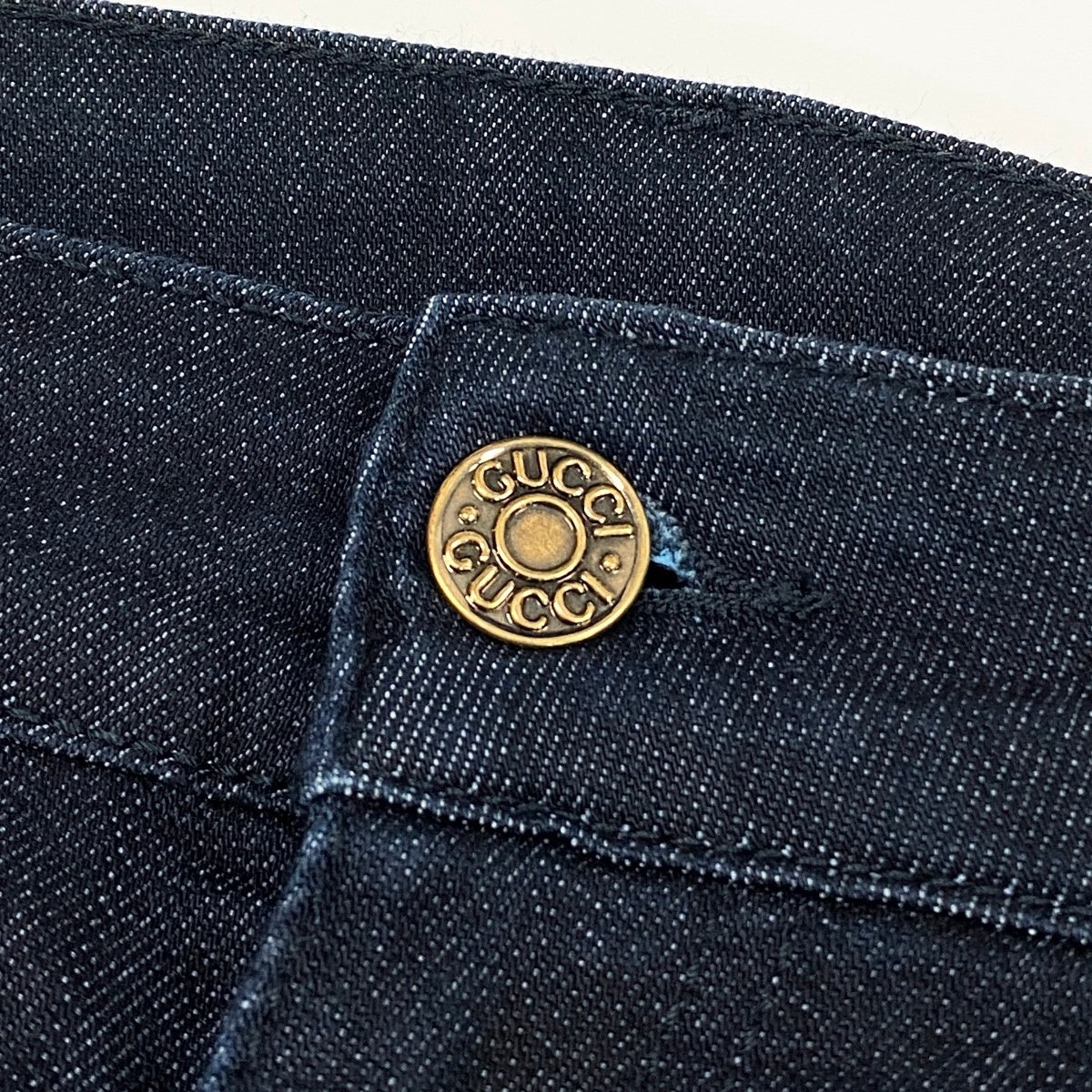 13f6 E GUCCI グッチ ロゴ刺繡 スキニーデニムパンツ 虹 レインボー 310228 XD051 サイズ38 濃紺 レディース 女性用u02t