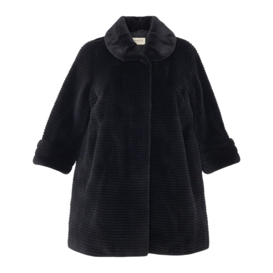 70c4 PARTINA パルティナ シェアード 染めミンク ロングコート サイズF ブラック 本毛皮 Mink Fur Long Coatt18r