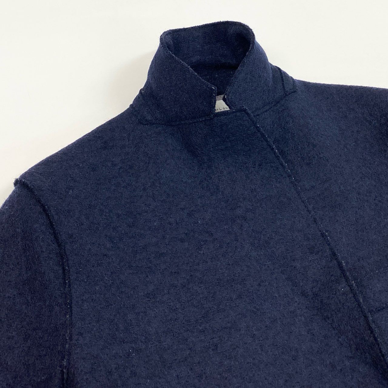 12L15 HARRIS WHARF LONDON ハリスワーフロンドン チェスターコート ロングコート アウター ダブルブレスト 40 ネイビー ウール レディースk02i