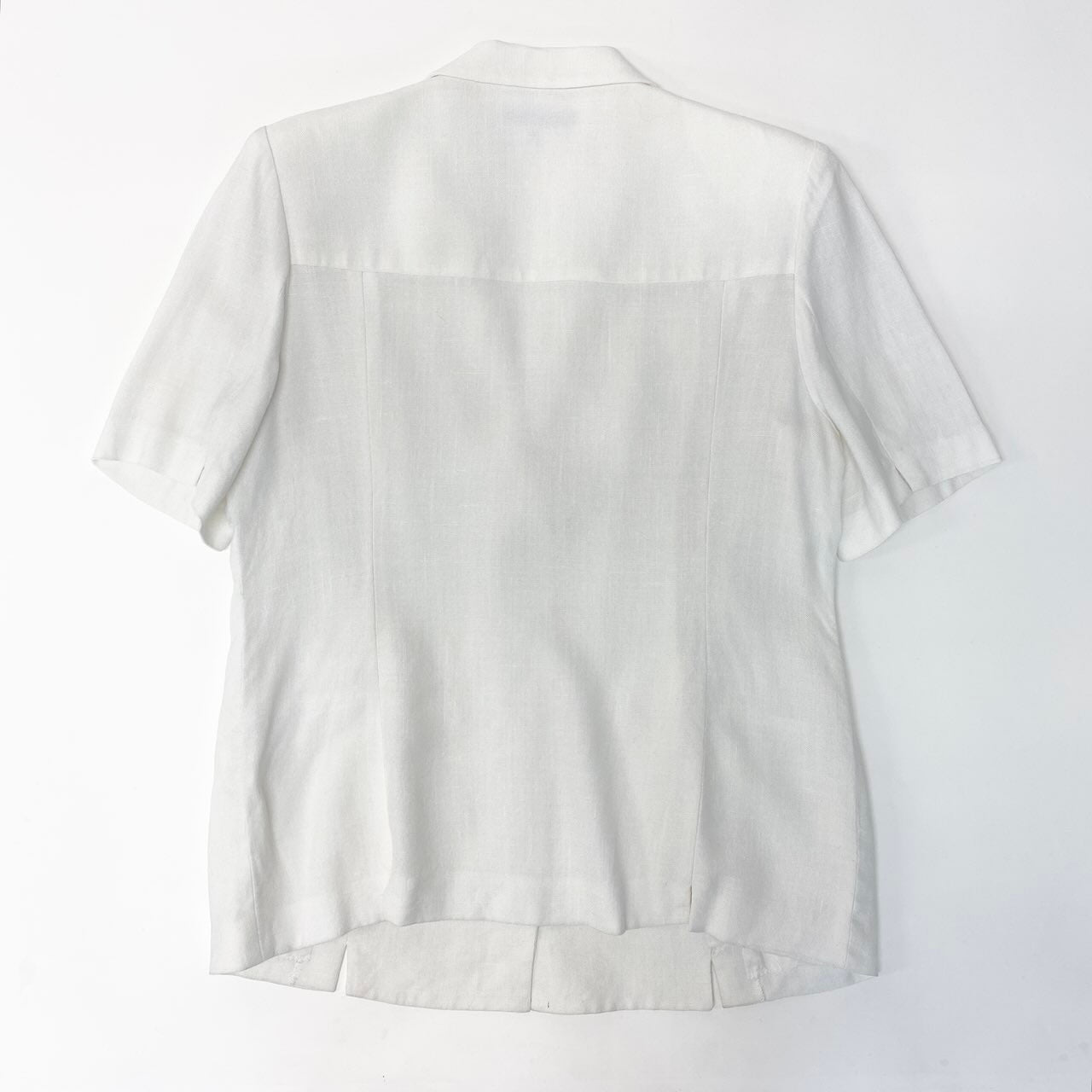 10c29 GLAMOUR GIVENCHY グラマー ジバンシー 半袖テーラードジャケット ブレザー アウター 44サイズ ホワイト レーヨン100％ レディース 女性用o07t