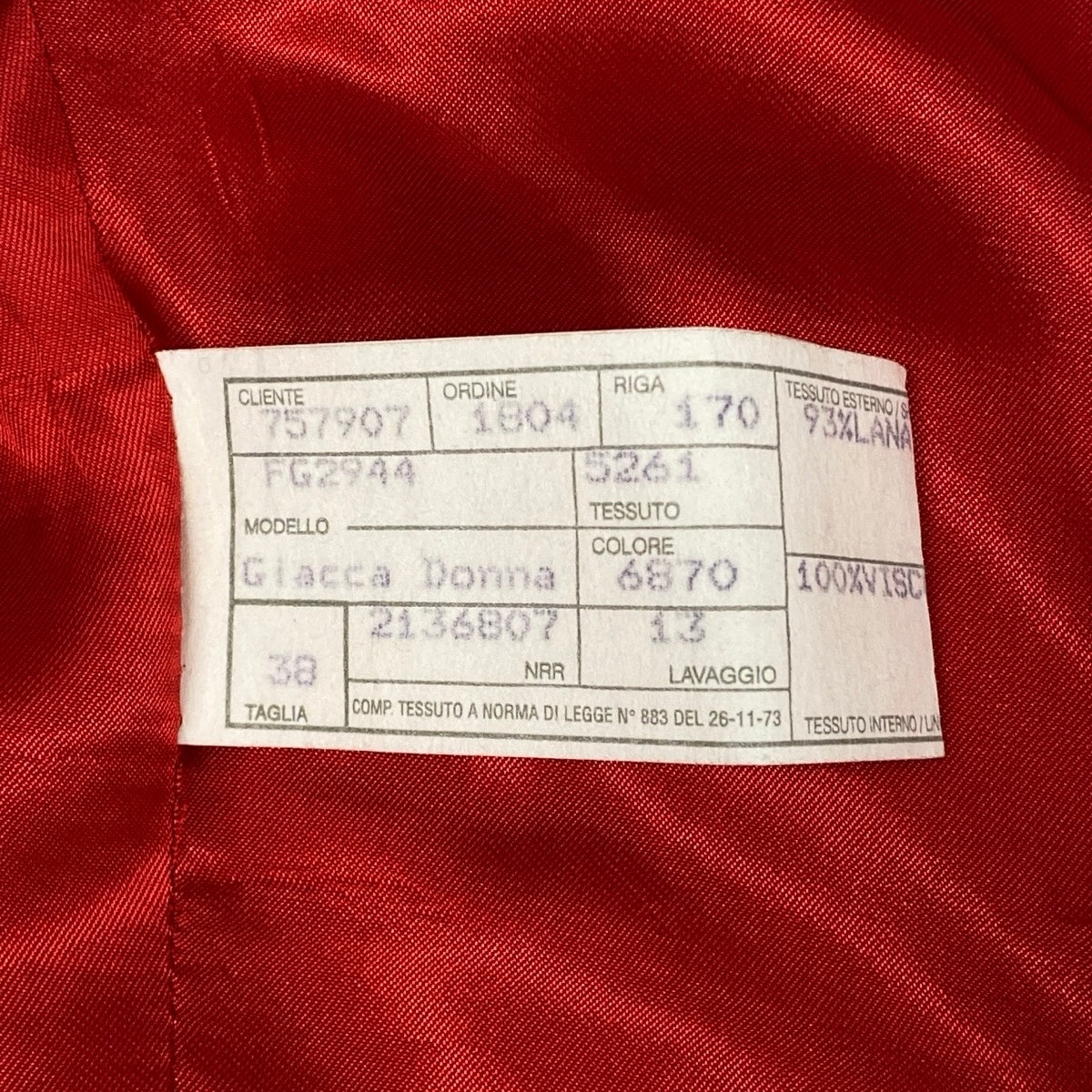 Ei4 【美品】 GIORGIO ARMANI ジョルジオアルマーニ ノーカラー ツイードジャケット  サイズ38 レッド レディースk02i