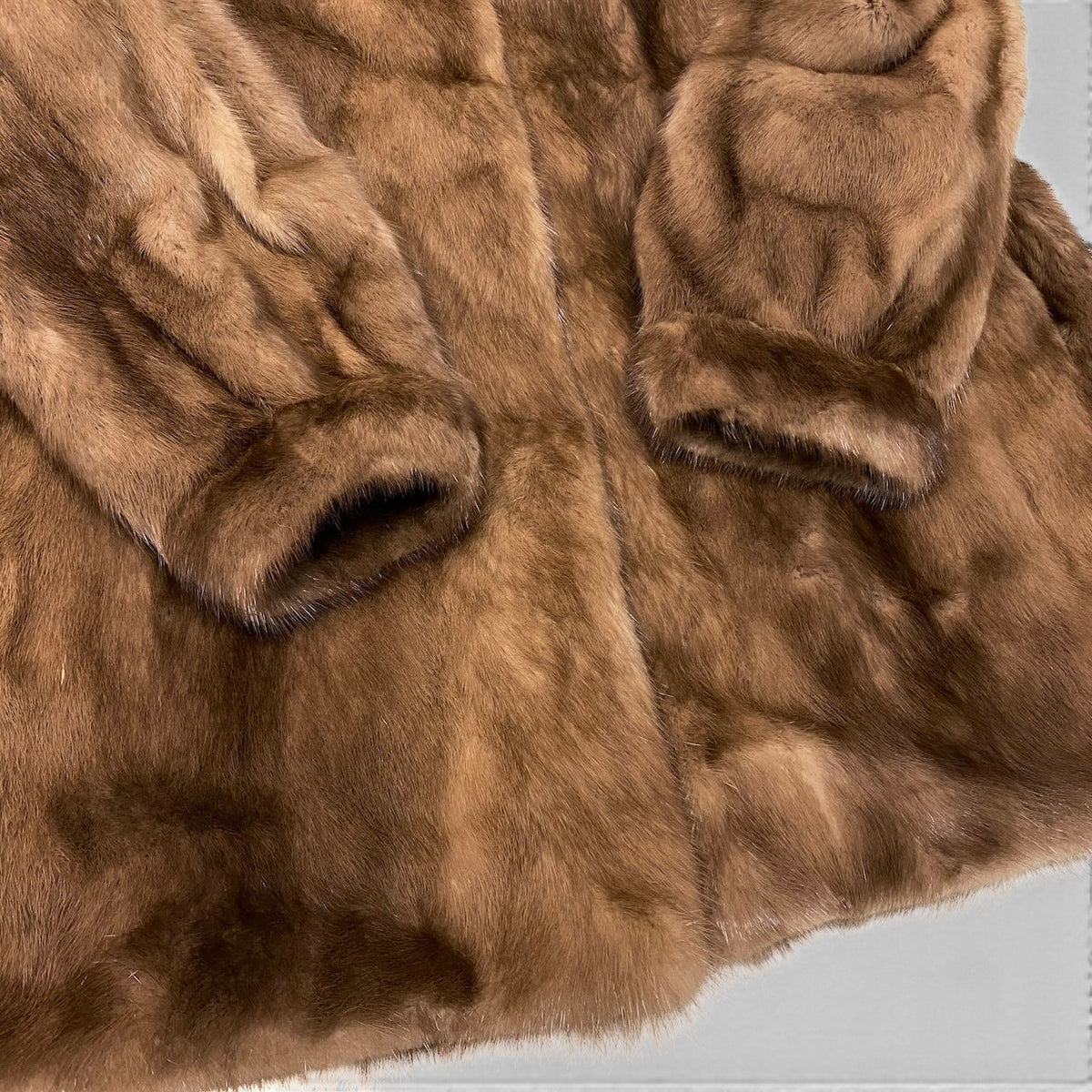 12i21 パステルミンク ファーコート サイズ15 ブラウン 本毛皮 Pastel Mink Fur Coat リアルファー タグ付t18r