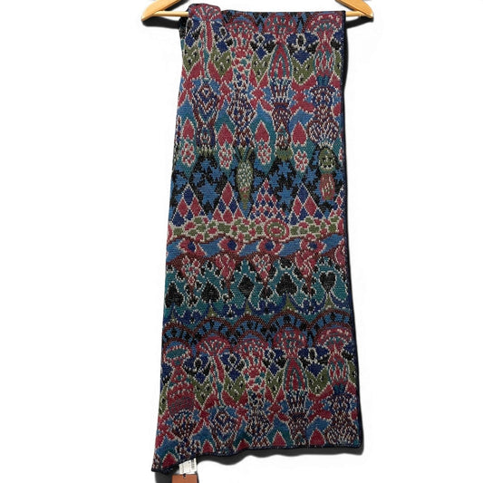 74e18 MISSONI ミッソーニ ニットマフラー ストール 幾何学模様 イタリア製 マルチカラー レディース メンズ ユニセックスu02t