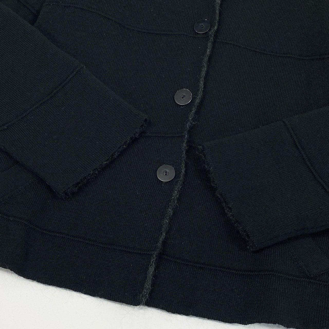 5L17 CIVIDINI チヴィディーニ イタリア製 モヘア ニットジャケット 44 Sサイズ相当 ブラック ウール モヘア レディースo07t