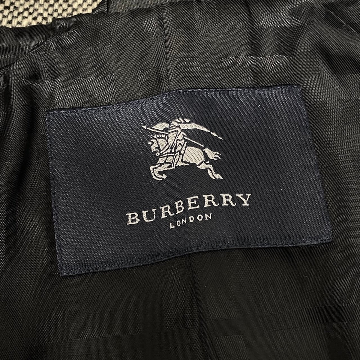 32i28 BURBERRY LONDON バーバリーロンドン ダブルブレスト ショートコート ツイードコートジャケット 9サイズ アイボリー ブラック レディース 女性用u02t