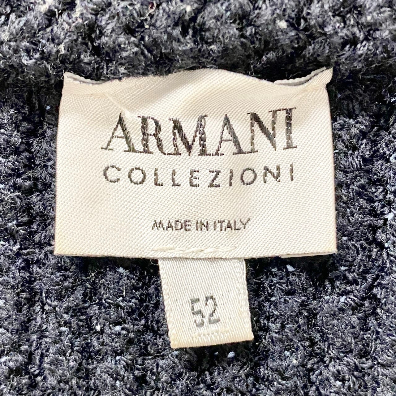 71e18 ARMANI COLLEZIONI アルマーニコレツィオーネ ジップアップニットジャケット リブニットカーディガン イタリア製 0E9601 52サイズ ブラック ピンク メンズ 男性用u02t