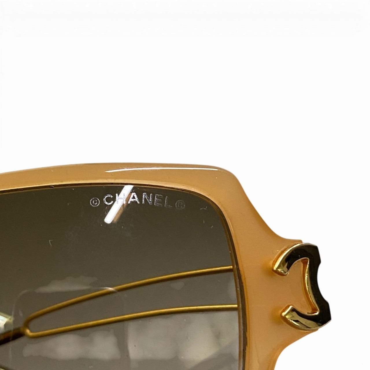 b15 CHANEL シャネル ココマーク サングラス アイウェア 5037 63□16 ベージュ系 レディースta1