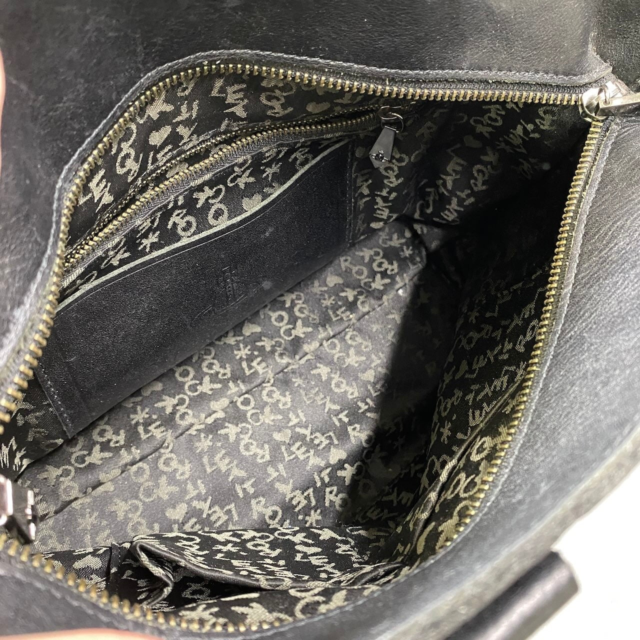 g11 Vivienne Westwood ヴィヴィアンウエストウッド センターオーブ レザーハンドバッグ Center ORB Hand Bag ブラック レザーt18r