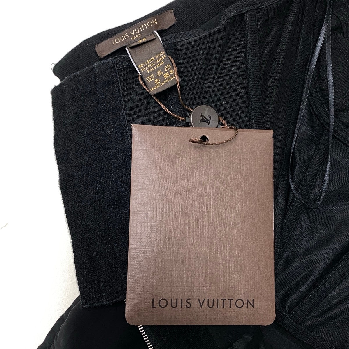 i13 《未使用品》 LOUIS VUITTON ルイヴィトン ヴィンテージ ギャザー ビスチェドレス ワンピース Vintage Gathered Bustier Dress Black Size 36t18r