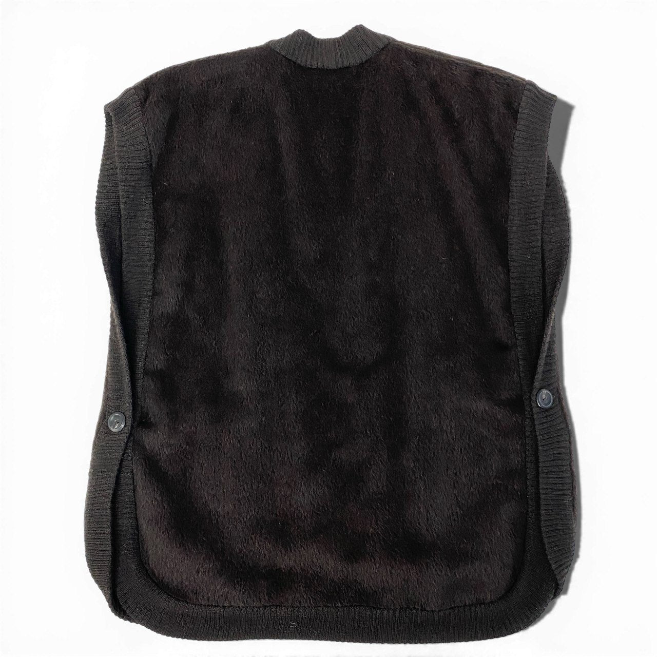 9a19 AGNONA アニオナ MARTORA アルパカウール ベスト サイズ44 ブラウン ALPACA イタリア製t18r