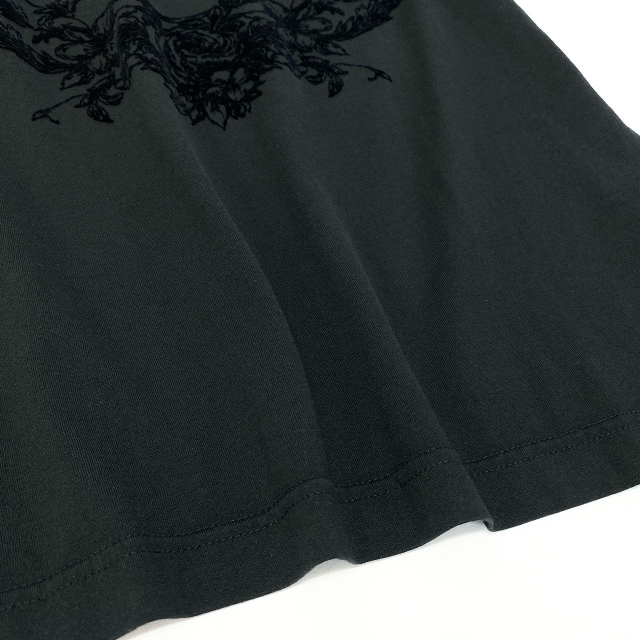 14c3 DOLCE&GABBANA ドルチェアンドガッバーナ 半袖Tシャツ フロックプリント バロック調 トップス G8KBAT/G7SPM 46サイズ ブラック コットン100％ メンズ 男性用o07t