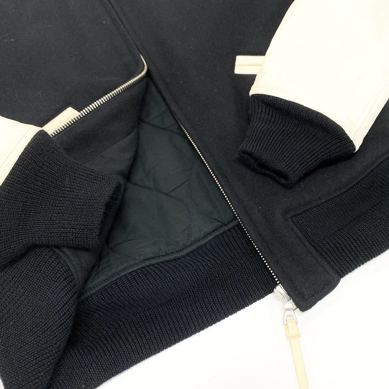 87l20 visvim ビズビム VARSITY バーシティジャケット スタジャン ジャケット アウター Mサイズ ブラック アイボリー メンズo07t