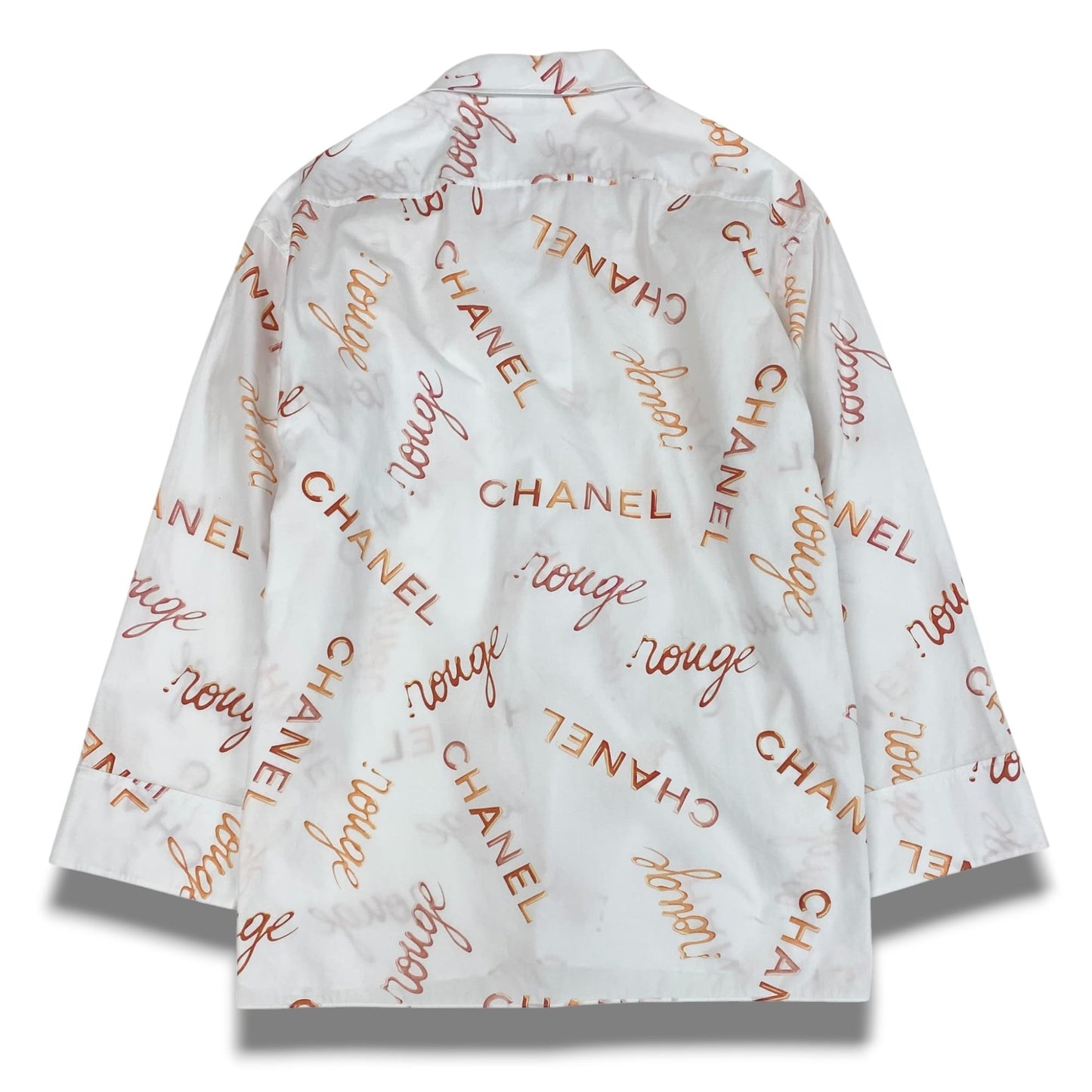 b23 CHANEL シャネル ヴィンテージ 1996年SS 96P プルオーバーシャツ サイズ38 ホワイト コットン レディースta1