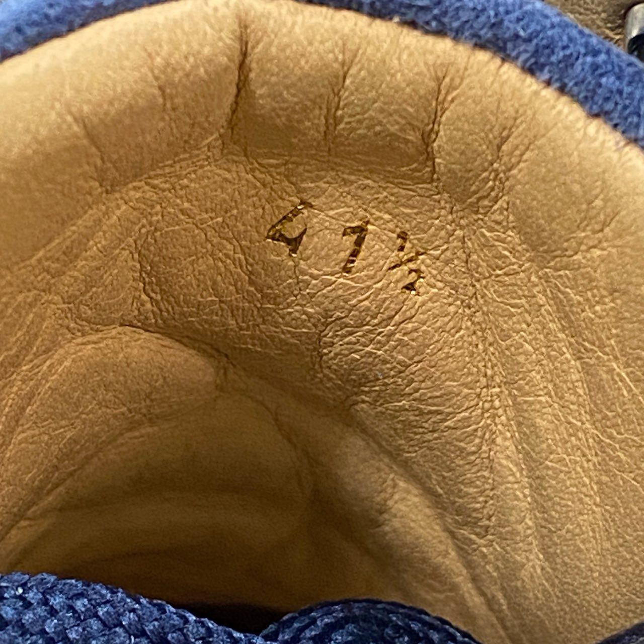 1a5 Christian Louboutin クリスチャンルブタン Lou spikes ハイカットスニーカー スタッズ スウェード  41 1/2サイズ ネイビー レザー メンズk02i