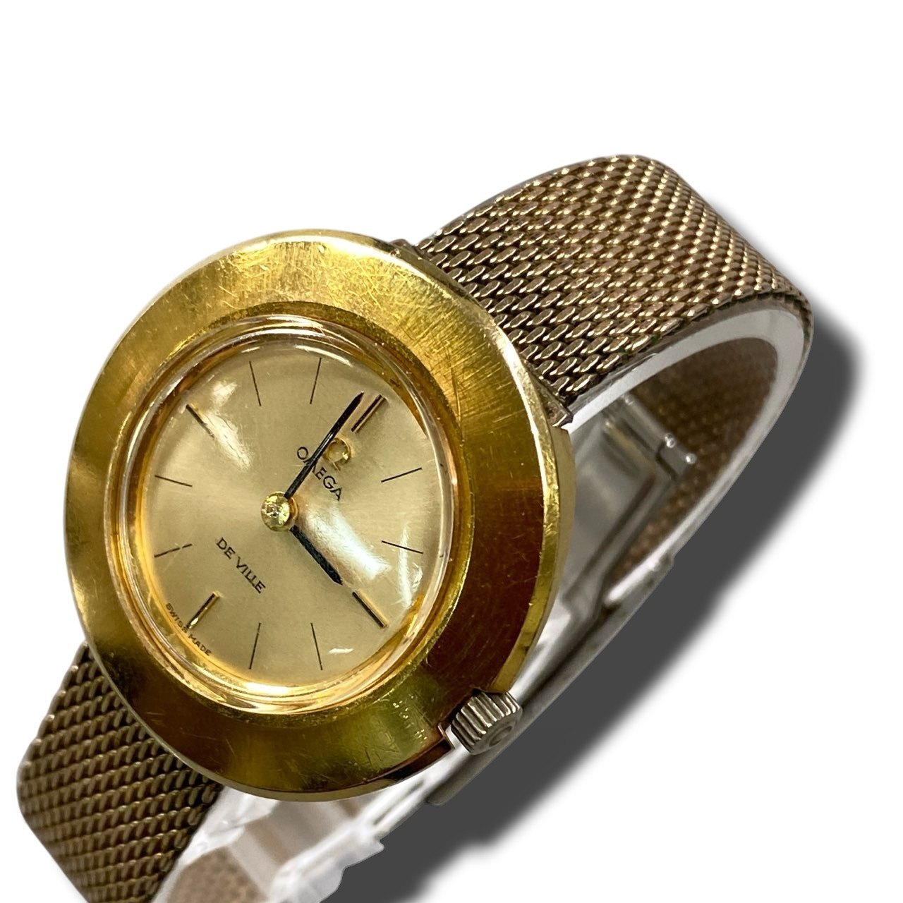 k16《可動》 OMEGA オメガ DE VILLE デビル 手巻き 腕時計 TOOL 101 ゴールド アンティーク watcht18r