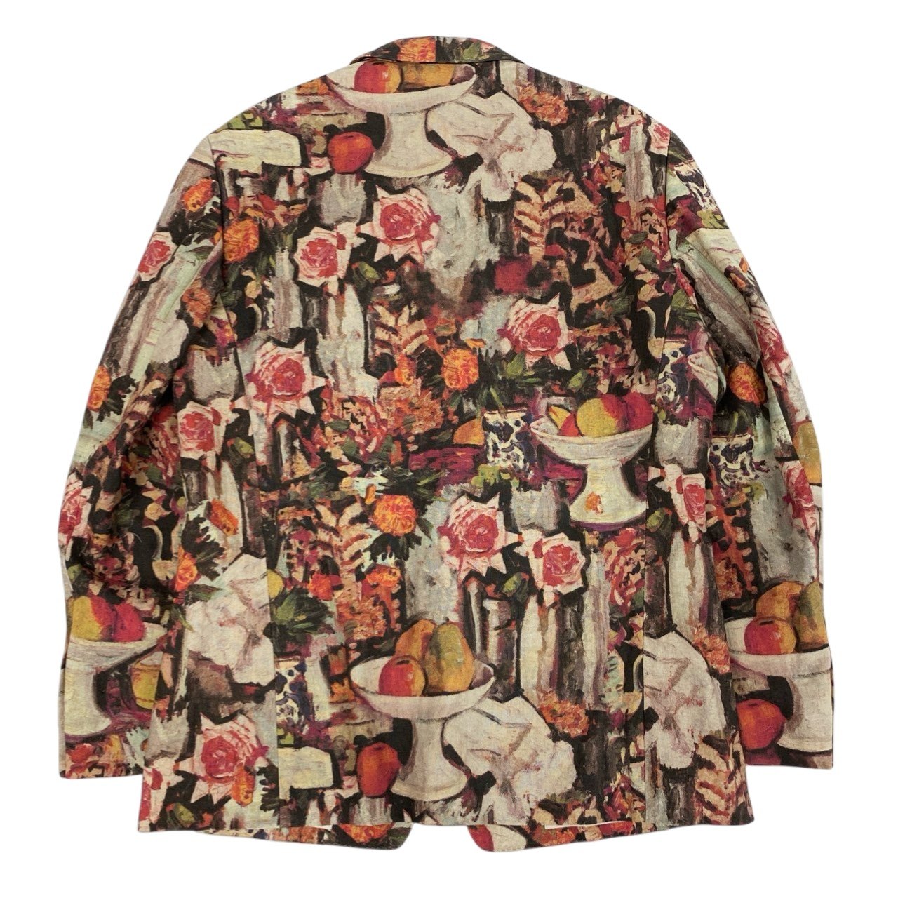 36b9【美品】Paul Smith ポールスミス 絵画シリーズ テーラードジャケット リネンジャケット PC-IS-67525 LXサイズ マルチカラー 麻100％ メンズ 男性用k02i