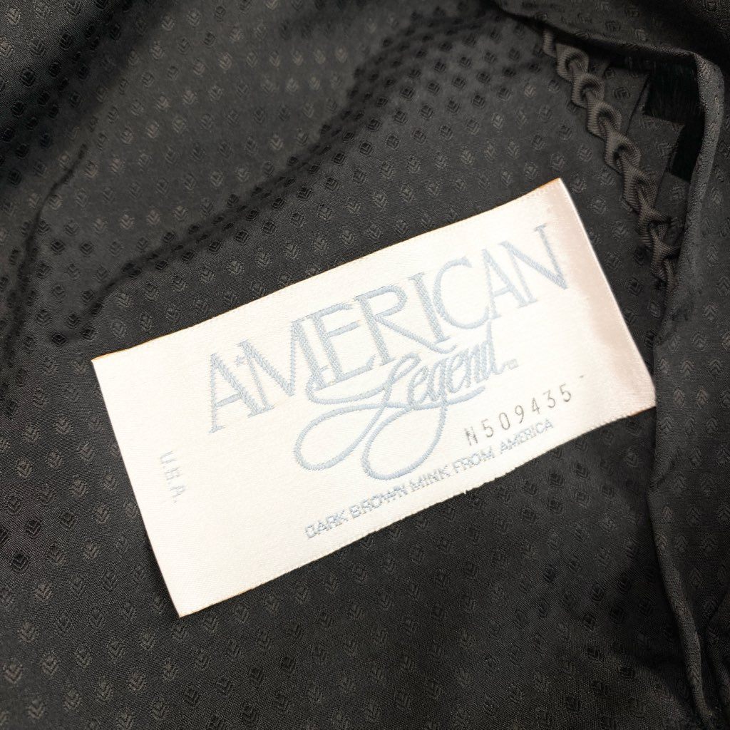 69L15 《希少》 AMERICAN Legend アメリカン レジェンド 染めミンク レアデザイン ロングコート サイズF グリーン系 最高級本毛皮 MINK FUR COATt18r