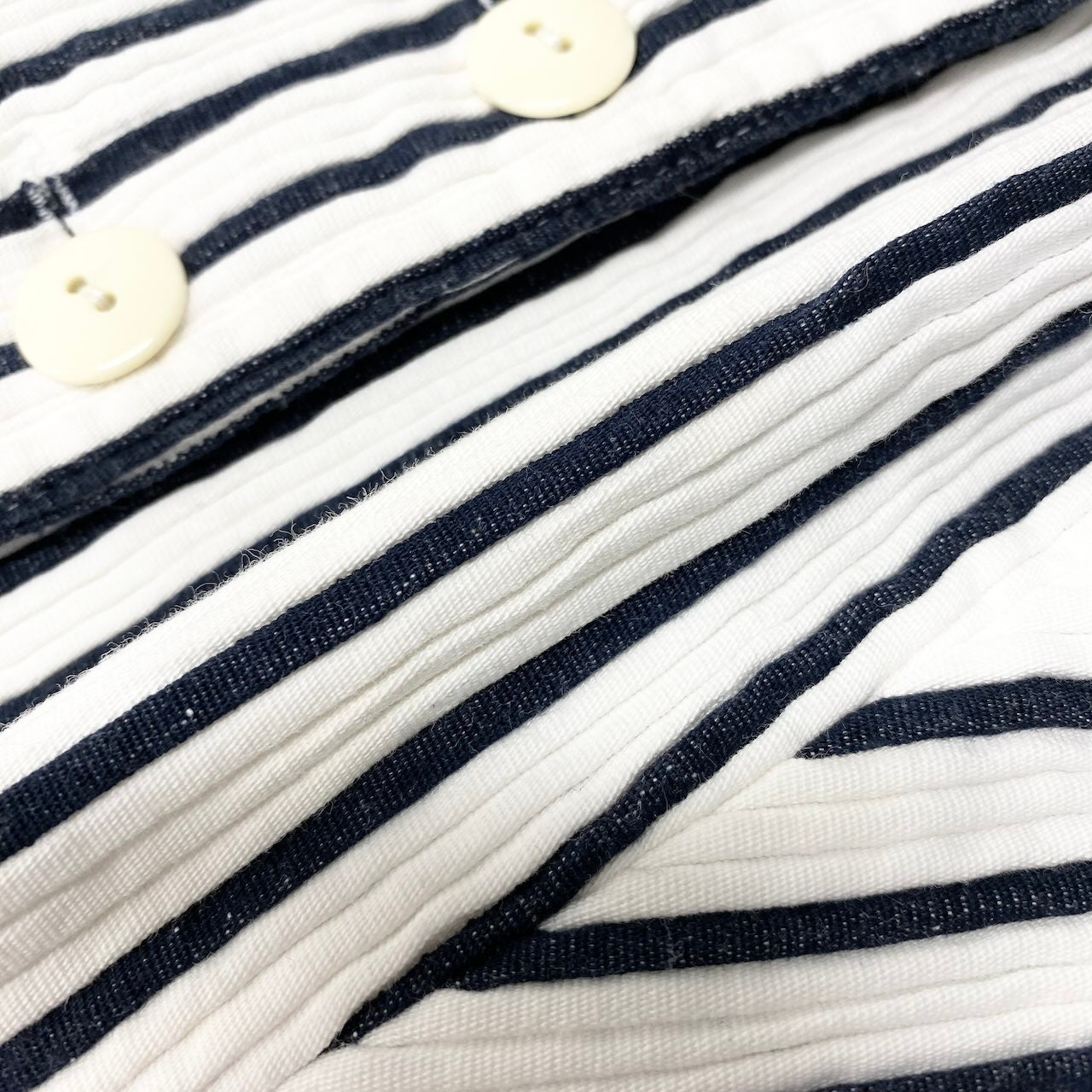 46c24 Miss Dior ミスディオール タンクトップ ノースリーブカットソー ストライプ柄 Mサイズ ホワイト ネイビー レディース 女性用o07t