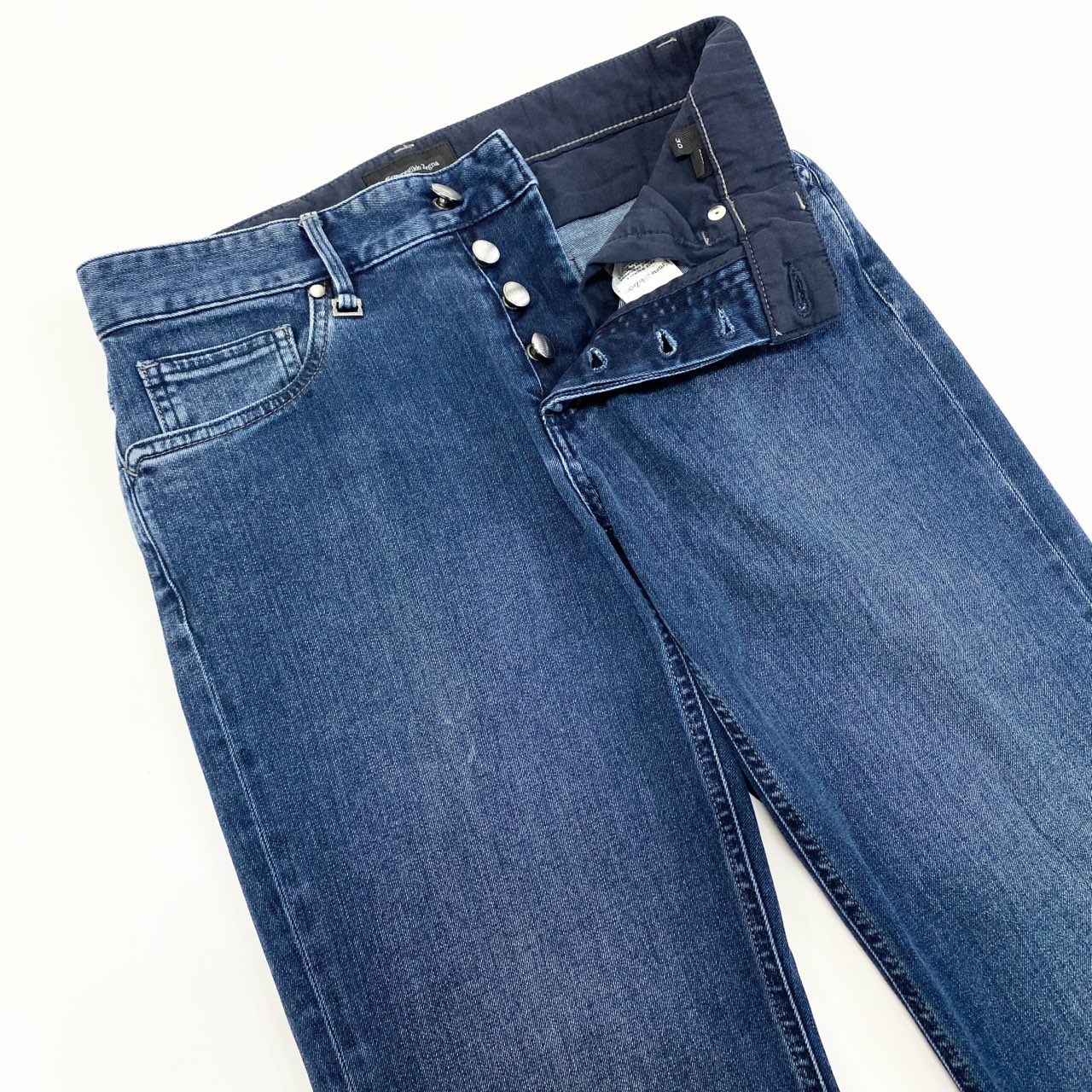 11i16 Ermenegildo Zegna エルメネジルドゼニア ５ポケット デニムパンツ ジーパン ハイストレッチ ボタンフライ 30 インディゴブルー メンズu02t