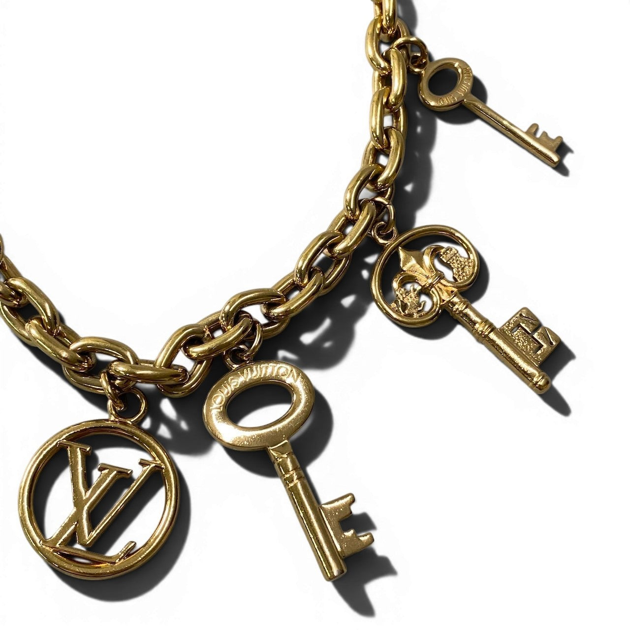 d16 LOUIS VUITTON ルイヴィトン M3206 ビジューサックキーチェーン チャーム ゴールド メタルta1