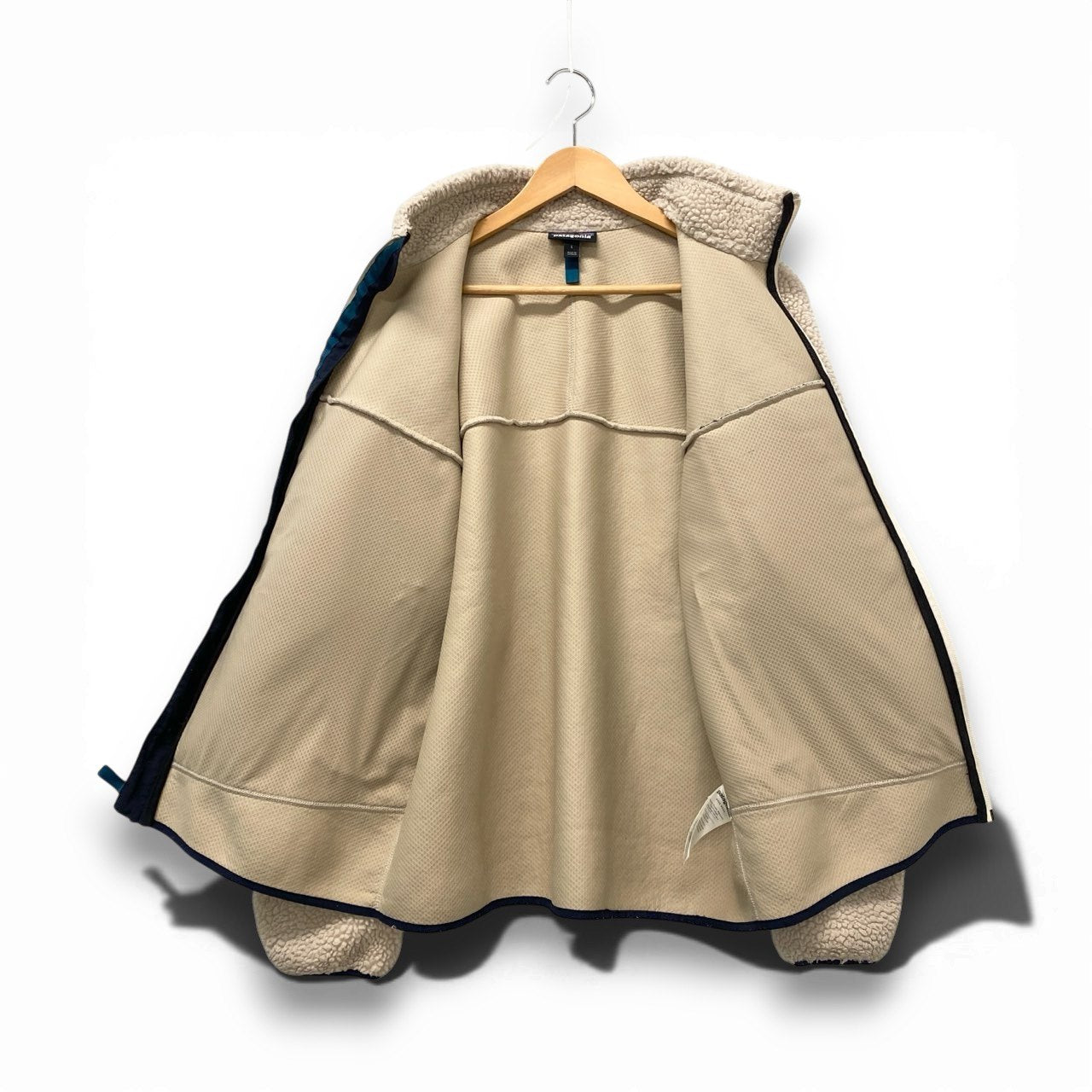 24c16 patagonia パタゴニア CLASSIC RETRO X JACKET クラシックレトロ フリースジャケット L アイボリー メンズu02t