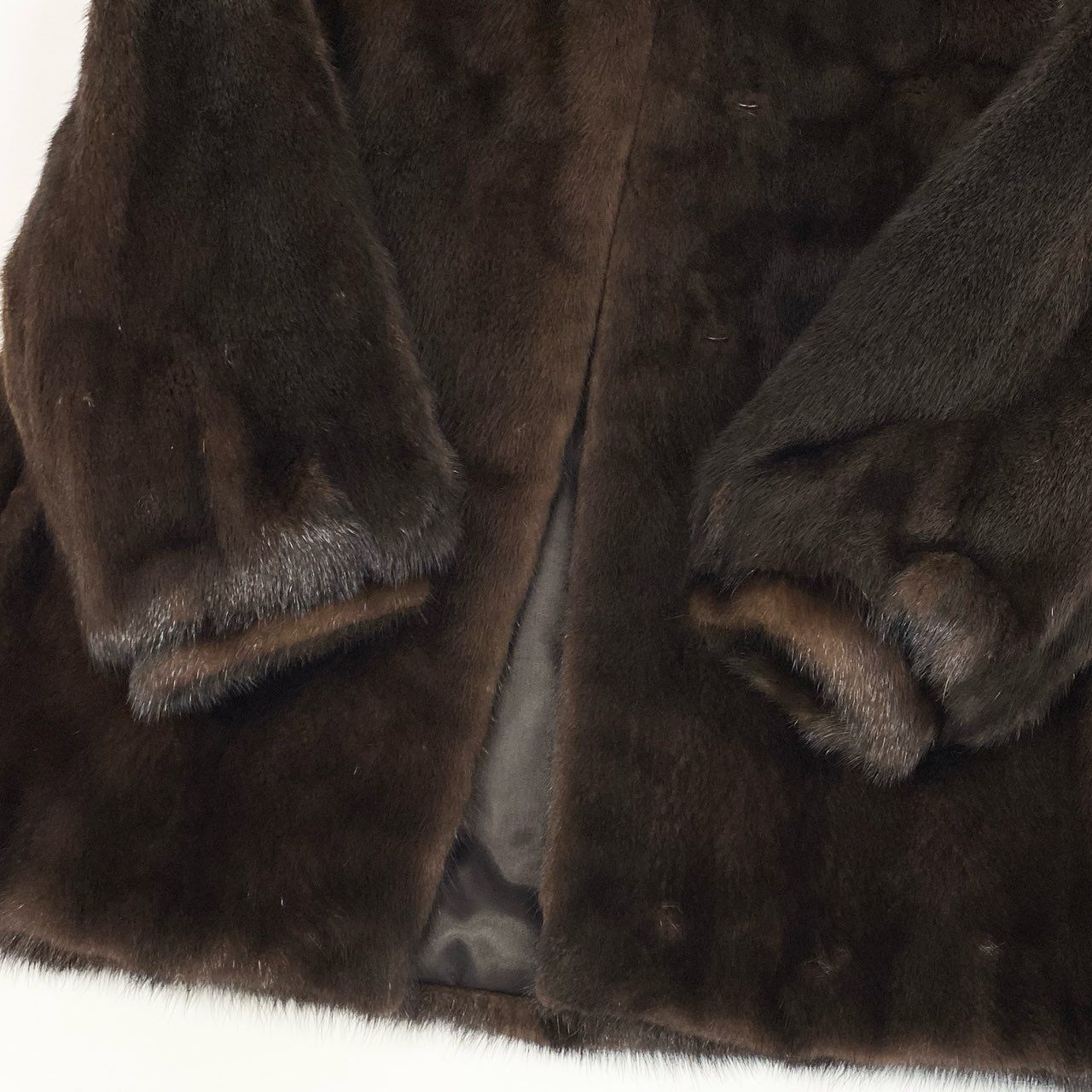 20a22【美品】 デミバフミンク ミンクコート ロングコート  レディース 女性用 サイズ13 ブラウン系 ミンクファー 本毛皮u02t