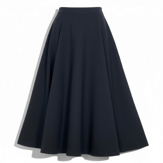 Ej9 Christian Dior クリスチャンディオール 2018aw ウールシルク サイドジップ フレアスカート 841J03A1166 サイズ42 ブラック レディースu02t