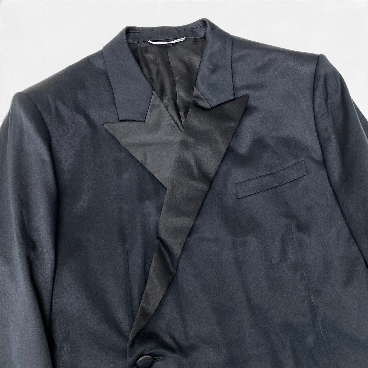 28j15 【極美品】 DIOR ディオール テーラードジャケット シングル 1B 無地 サイズ48C ブラック メンズ 紳士服u02t
