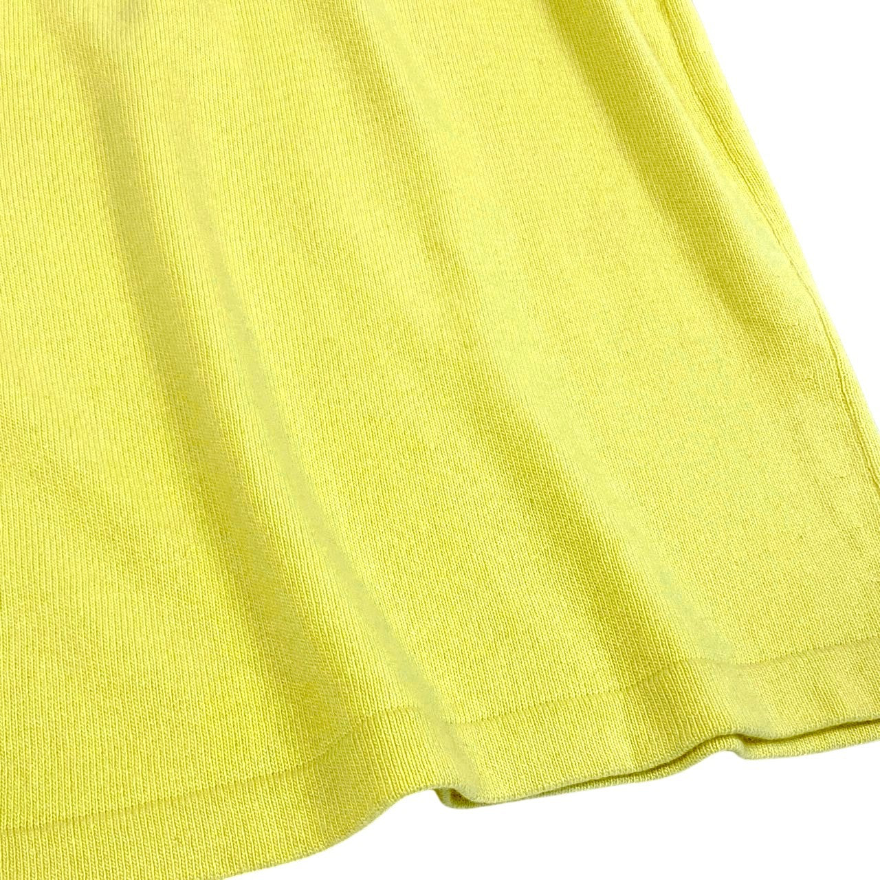 Cc6 90’s Vintage CHANEL ヴィンテージ シャネル カシミヤ100％ ニットスカート カシミヤスカート サイズL イエロー系 カシミヤ100 レディース スカートk02i