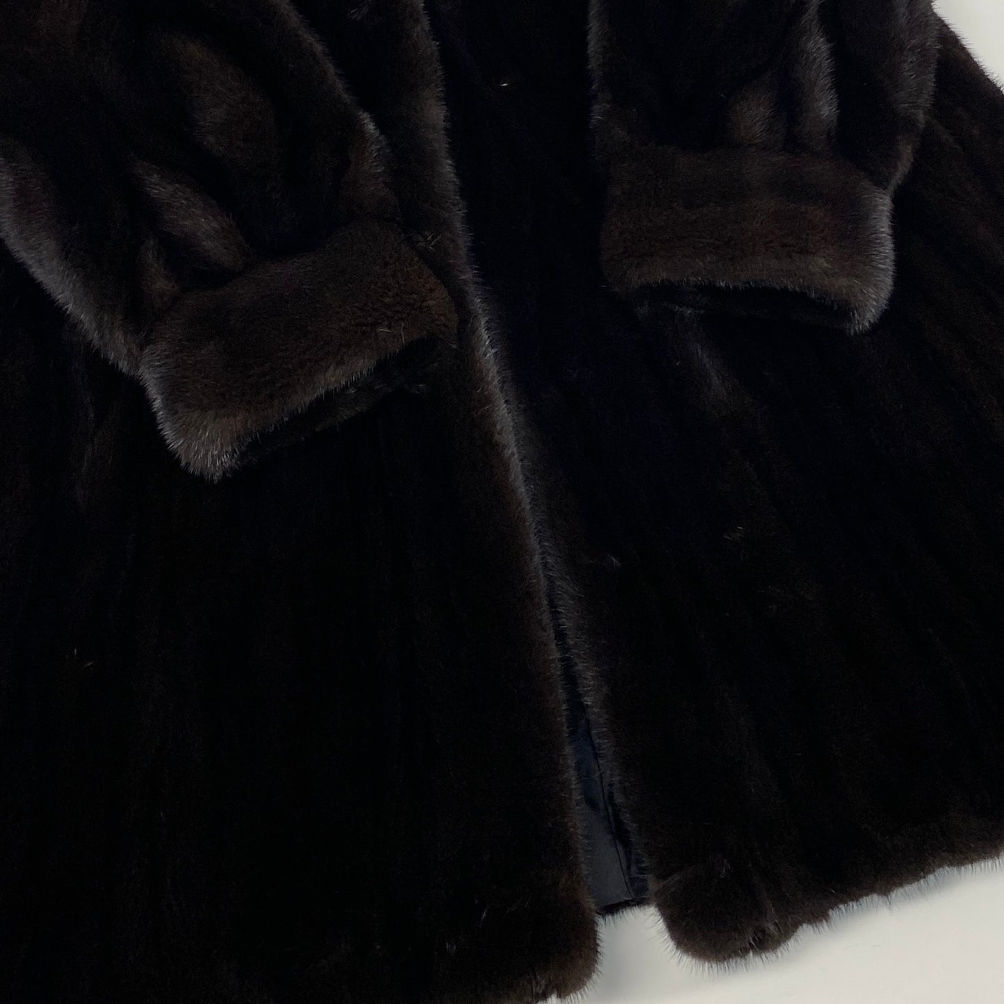 76e14 BLACKGLAMA ブラックグラマ 紋様柄 ダークミンク ロングコート サイズF ダークブラウン 最高級本毛皮 Mink Fur Long Coatt18r
