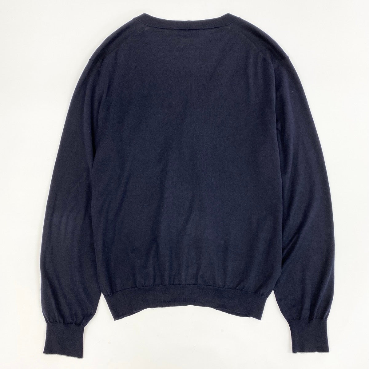 Me25 BRUNELLO CUCINELLI ブルネロクチネリ ハイゲージ ニットカーディガン サイズ48 ネイビー コットン100％ メンズ 紳士服k02i