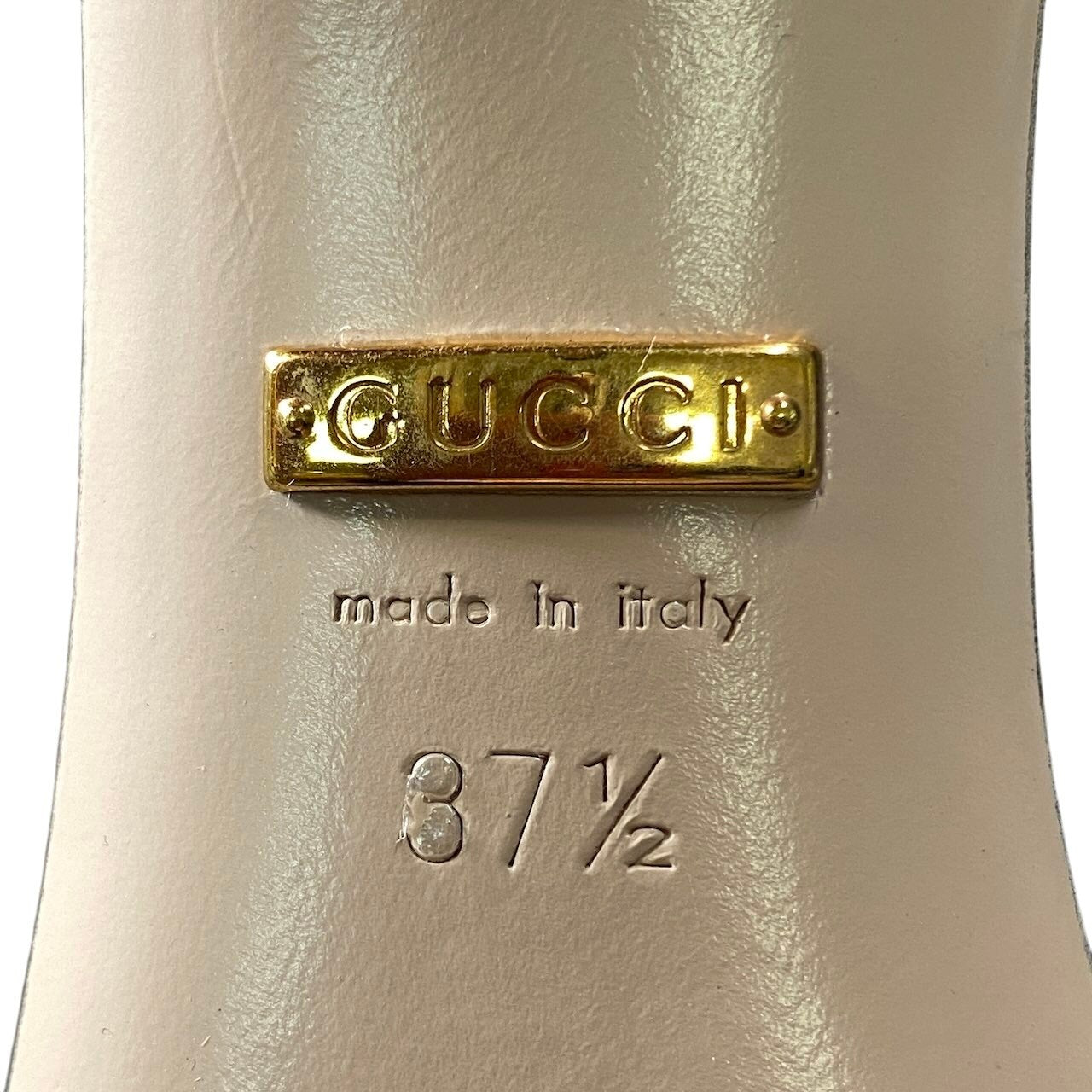 g14【新品保管品】GUCCI インターロッキング GG ブーツ イタリア製 37 1/2サイズ ブラック ゴールド レディース 女性用k02i