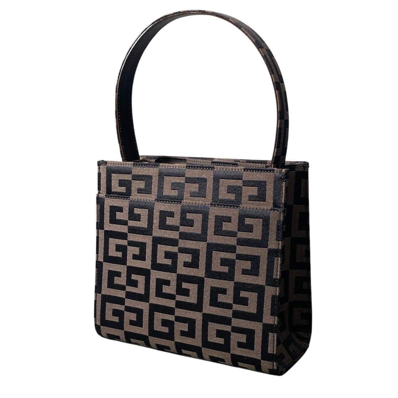《極美品》 GIVENCHY ジバンシー 4G ワンハンドル ハンドバッグ 4G 4G Top Handle Bag ブラウン ブラック カバンt18r