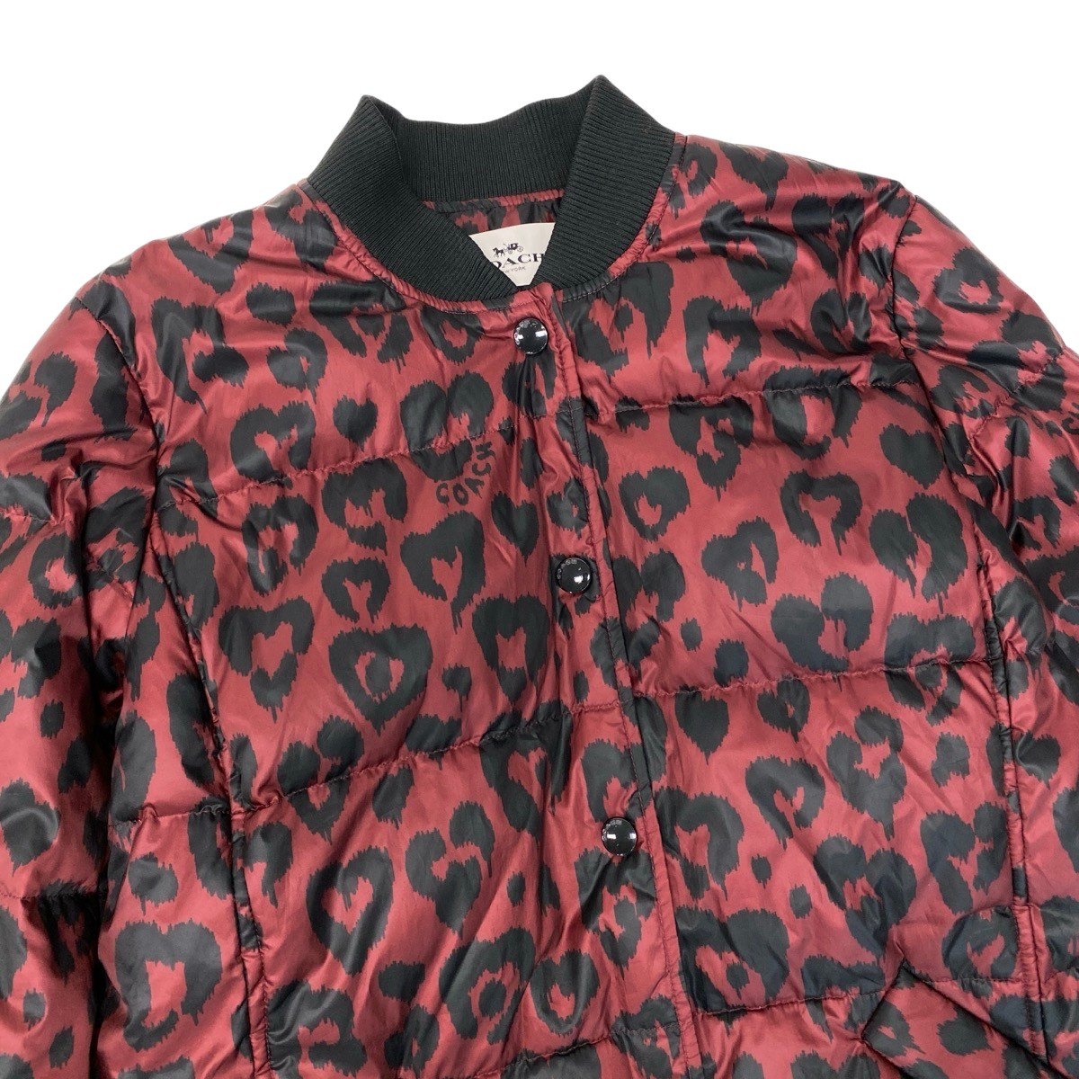 52h18 COACH コーチ フーデット ダウンコート アウター ライナー付 サイズS ブラック レディースu02t