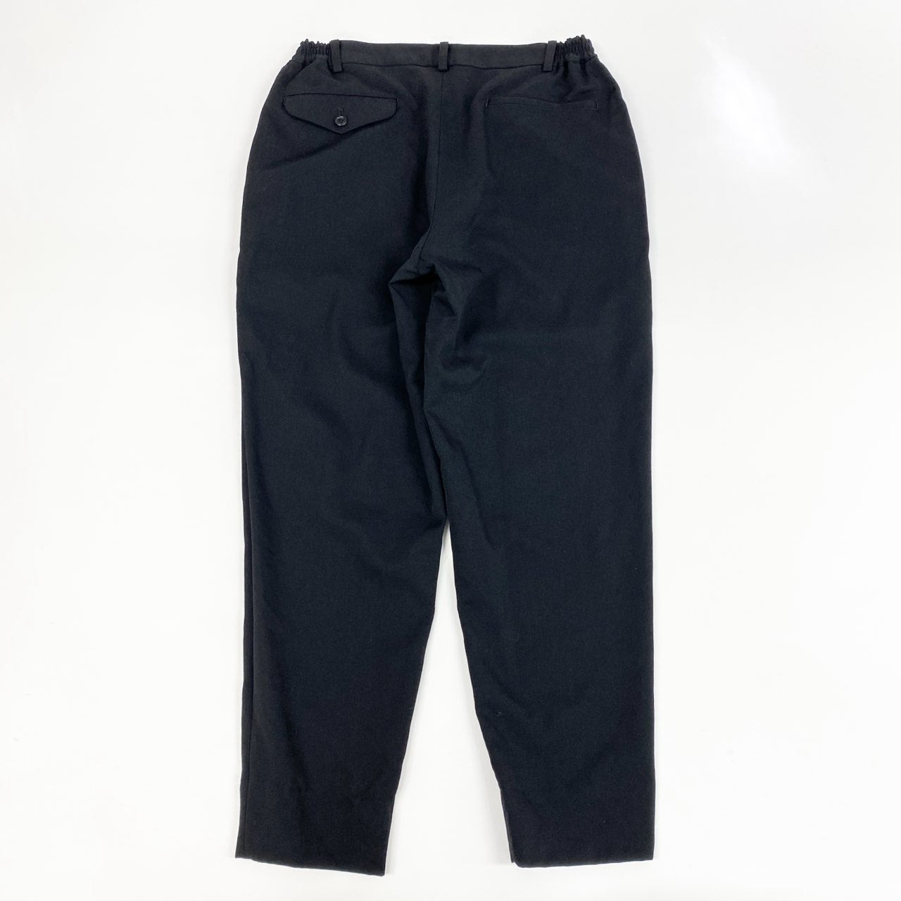 77j28《美品》COMME des GARCONS HOMME DEUX コムデギャルソン オムドゥ ウールスラックスパンツ ボトム テーパードパンツ AD2023 DL-P045 Sサイズ ブラック メンズu02t