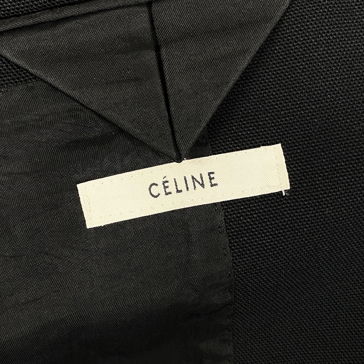 Ei3 【美品】 CELINE セリーヌ フィービー期 テーラードジャケット サイズ34 ブラック レディースk02i