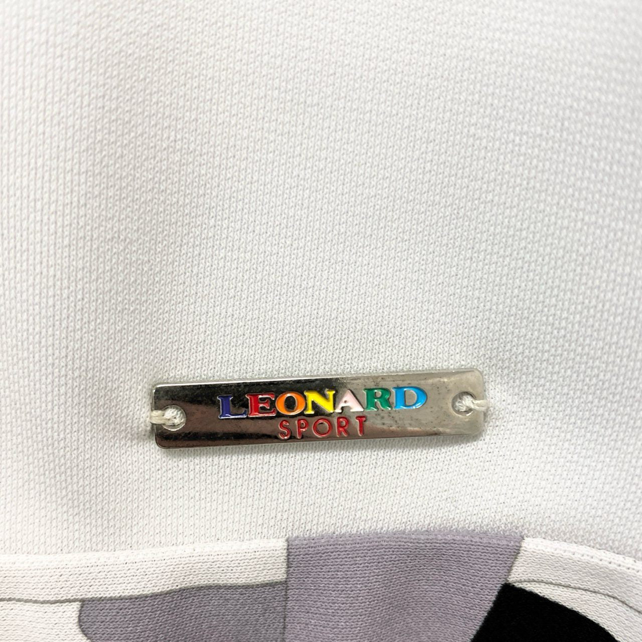 78b26 LEONARD レオナール 七分袖カットソー 美しいプリント ストレッチ 0558097 40サイズ グレー ポリエステル100％ レディース 女性用u02t