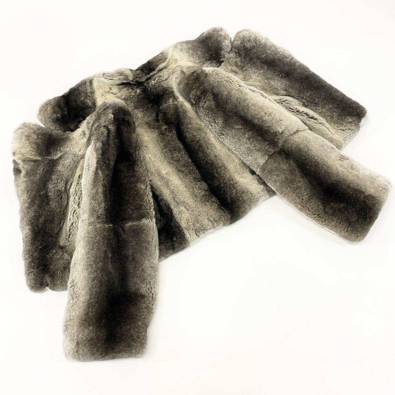 10k11 Theory luxe セオリーリュクス レッキスラビット リアルファージャケット ファーコート アウター サイズ38 グレー系 レディース 女性用k02i