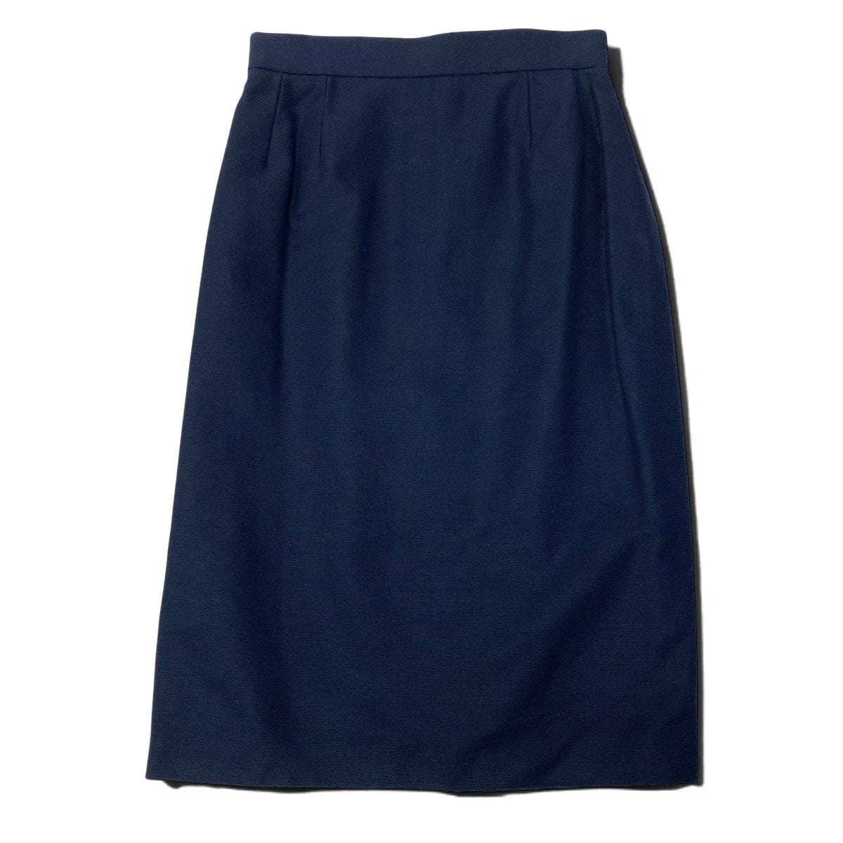 i27 【美品】CHANEL 1993年 デッドストック タイトスカート ココマークボタン 36サイズ ネイビー コットン100％ レディース 女性用u02t