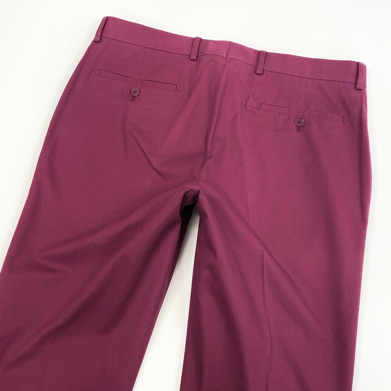 2j27 HERMES エルメス スラックスパンツ テーパード ボトム イタリア製 XLサイズ相当 パープル メンズu02t