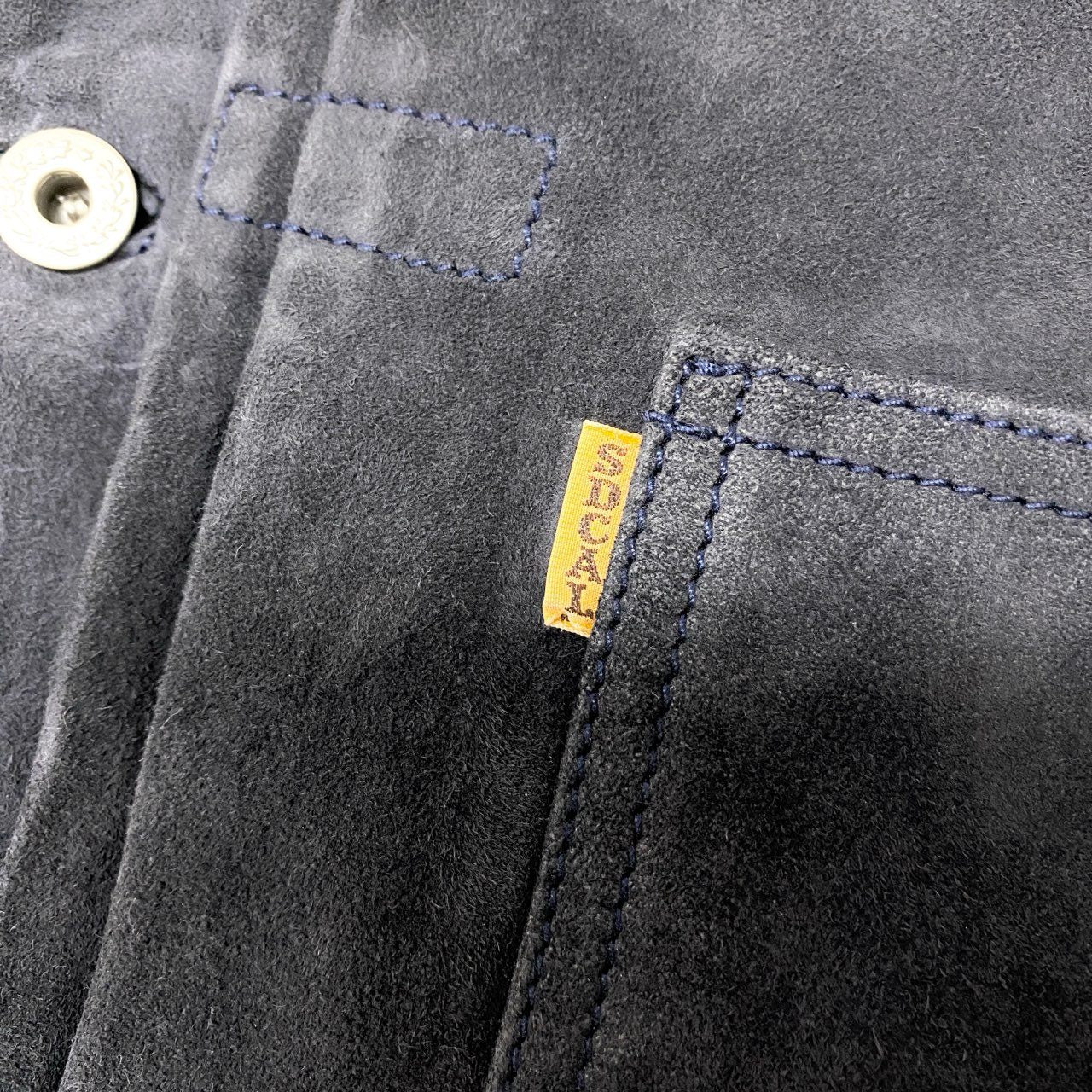 83c4 STANDARD CALIFORNIA スタンダードカリフォルニア レザージャケット スウェード アウター 木村拓哉着用 S996 44 ネイビー 山羊革 メンズ 男性用o07t