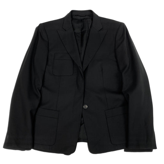 Ei29 GUCCI グッチ 1998 トムフォード期 Y2K テーラードジャケット ブレザー イタリア製 42 ブラック ウール レディースo07t